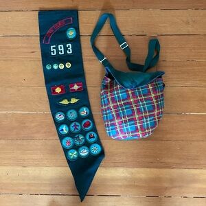 Retro Girl Scout Mess Kit & Sash